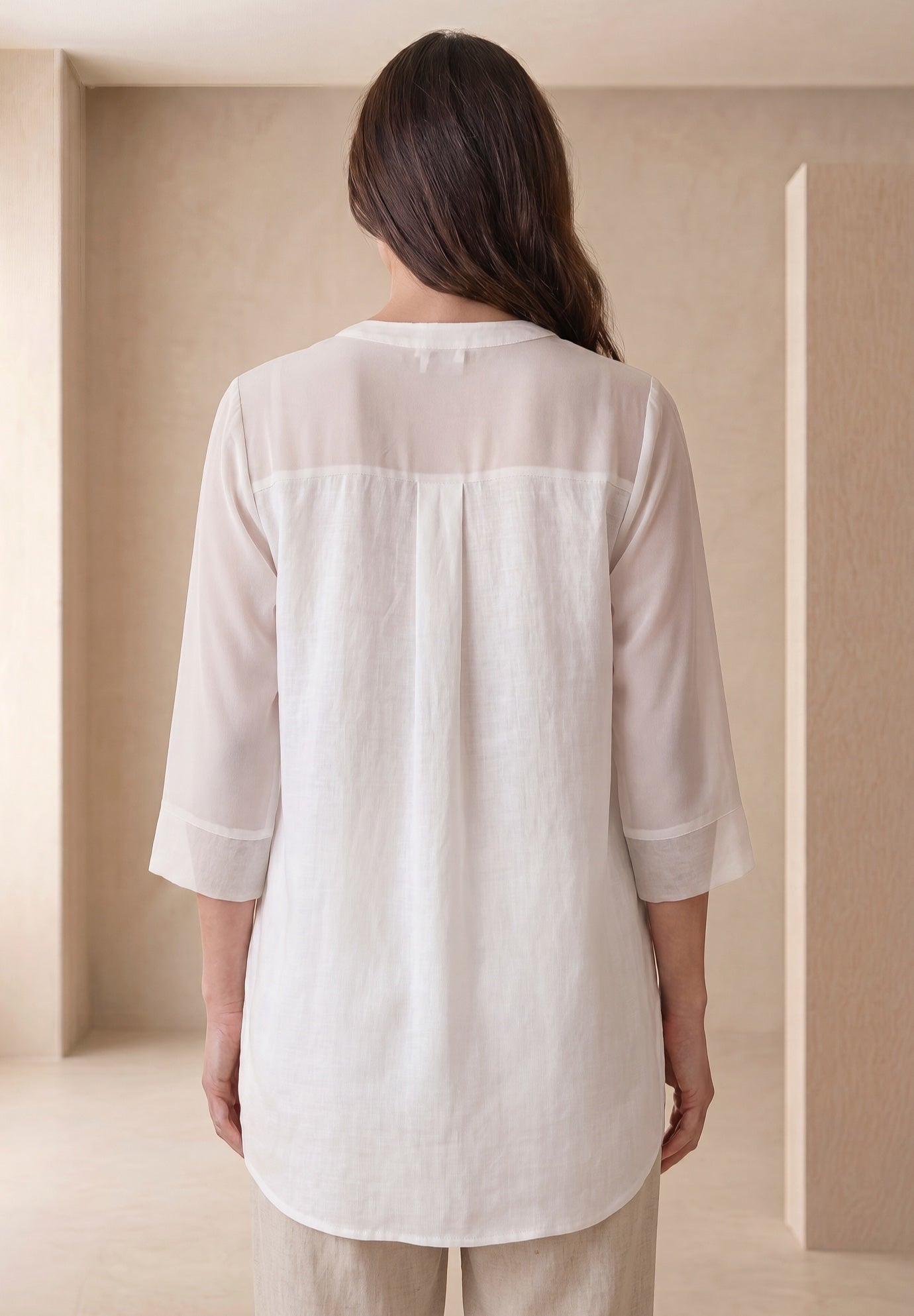 Hi-Low Linen Tunic image number 1