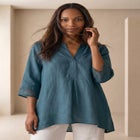 Hi-Low Linen Tunic image number null