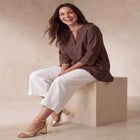 Hi-Low Linen Tunic image number 2