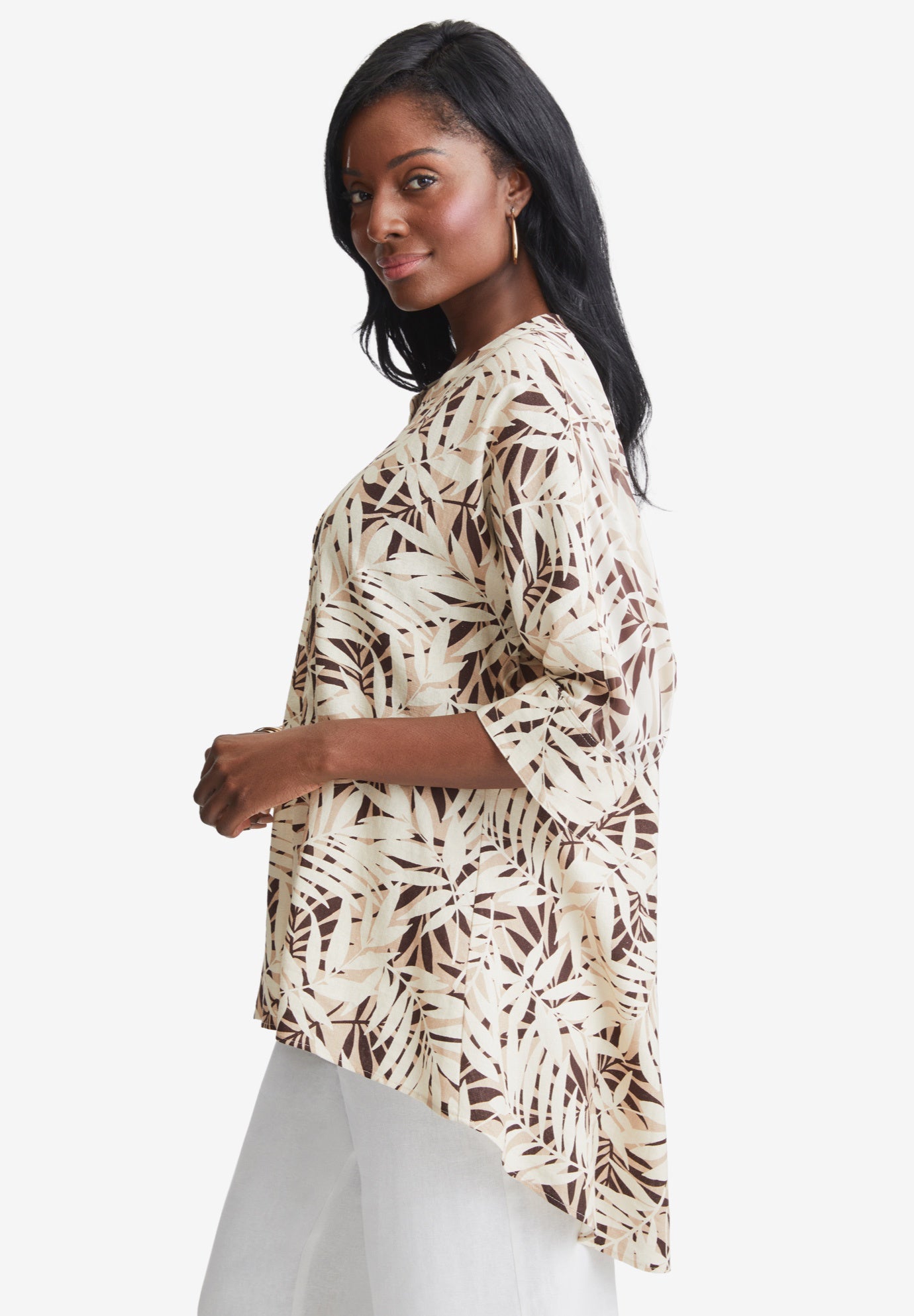 Hi-Low Linen Tunic image number 3