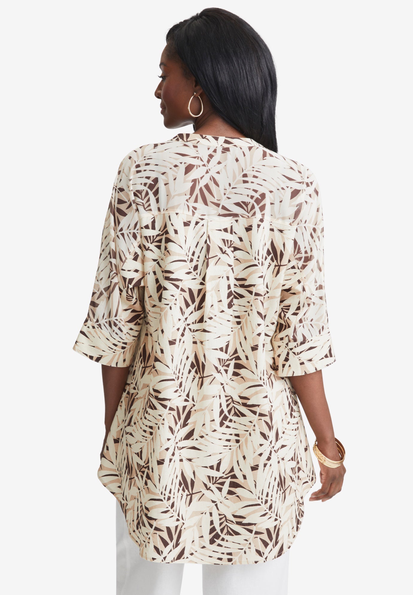 Hi-Low Linen Tunic image number 4