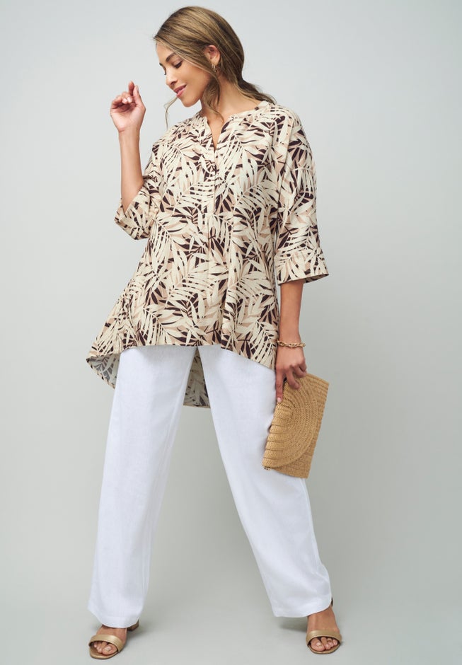 Hi-Low Linen Tunic image number 5