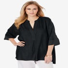 Hi-Low Linen Tunic image number null