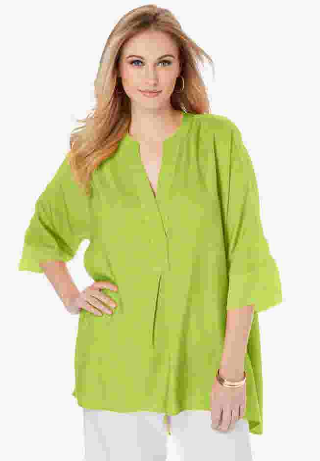 Hi-Low Linen Tunic image number 0