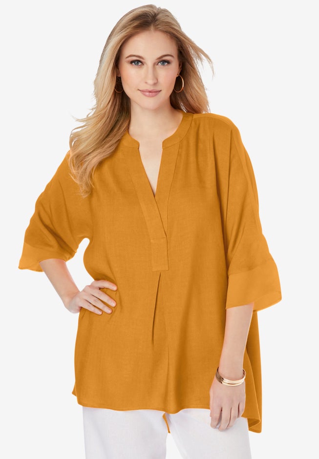 Hi-Low Linen Tunic image number 0