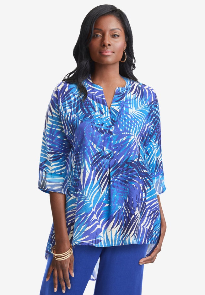 Hi-Low Linen Tunic image number 0