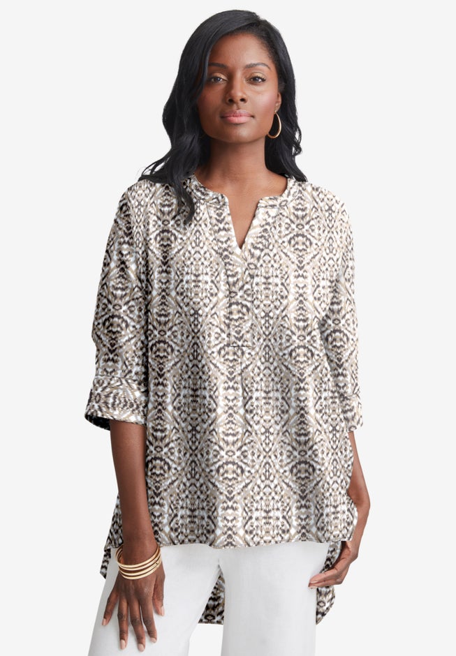 Hi-Low Linen Tunic image number 0
