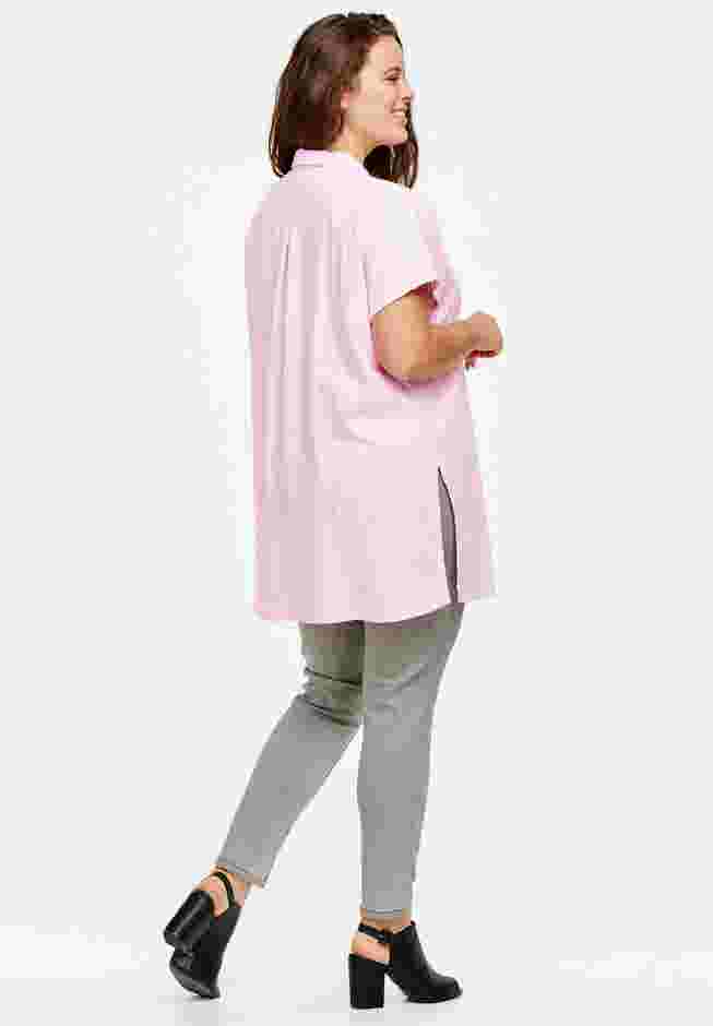 Linen-Blend Button Front Tunic image number 2