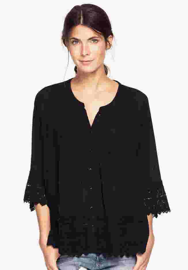 Crochet Trim Blouse image number 0
