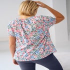 Ruffle Trim Peasant Blouse image number null