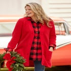 Shaker Button-Front Cardigan Sweater image number 0