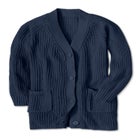 Shaker Button-Front Cardigan Sweater image number 1