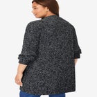 Button-Front Shaker Cardigan Sweater image number null