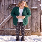 Shaker Button-Front Cardigan Sweater image number 0