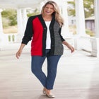 Shaker Button-Front Cardigan Sweater image number 0