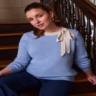 Tie-Neck Sweater image number 1