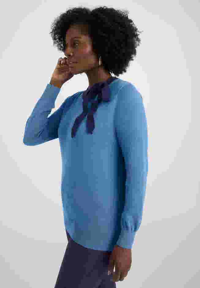 Tie-Neck Sweater image number 2