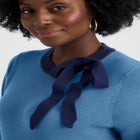 Tie-Neck Sweater image number null