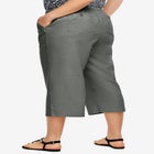 Linen-Blend Drawstring Capris image number null