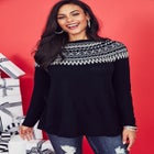 Fair Isle Pullover Sweater image number null