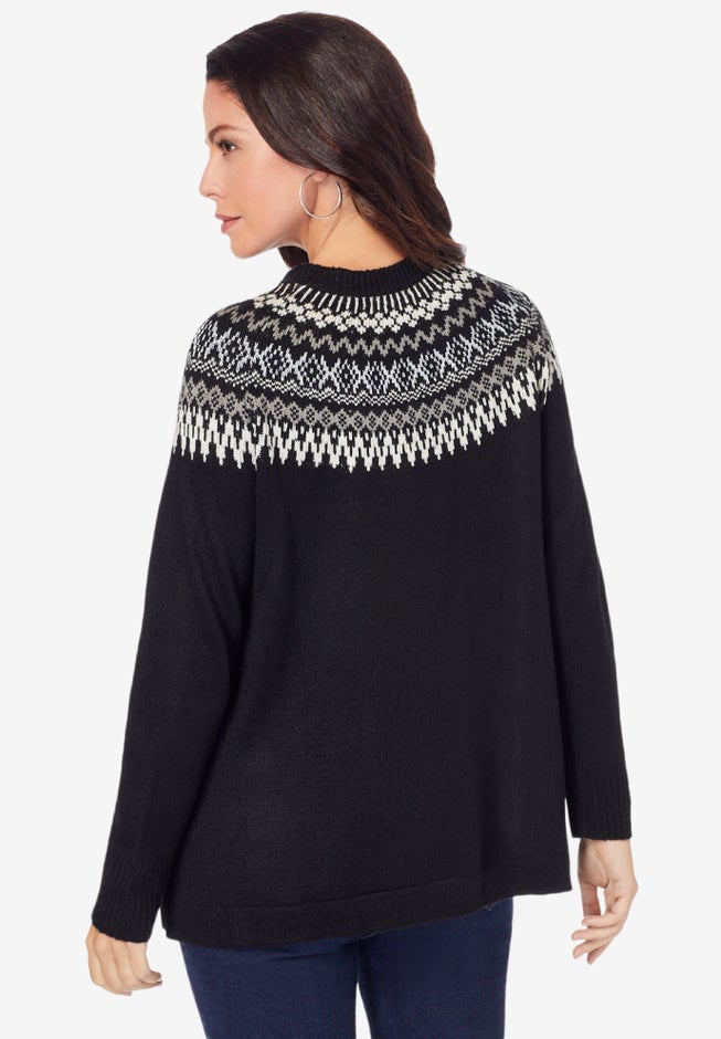Fair Isle Pullover Sweater image number 2