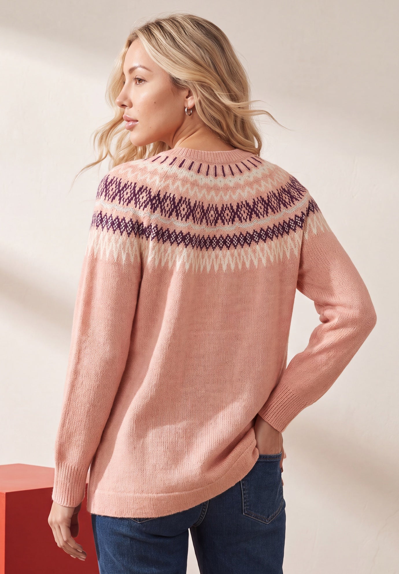 Fair Isle Pullover Sweater image number 1