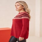 Fair Isle Pullover Sweater image number 2
