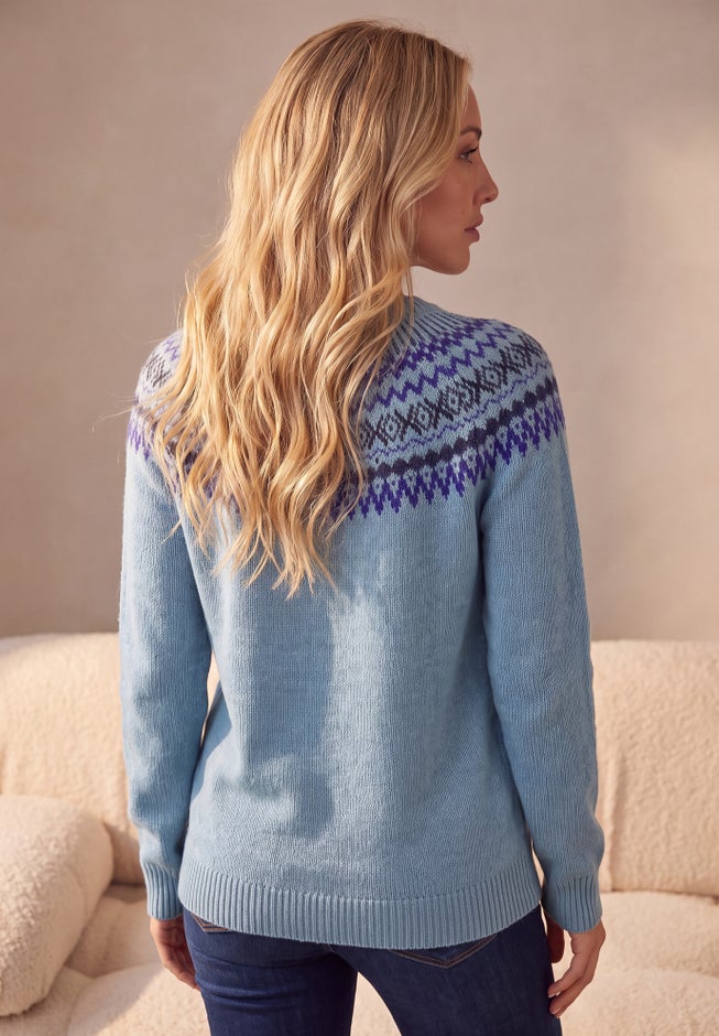 Fair Isle Pullover Sweater image number 1