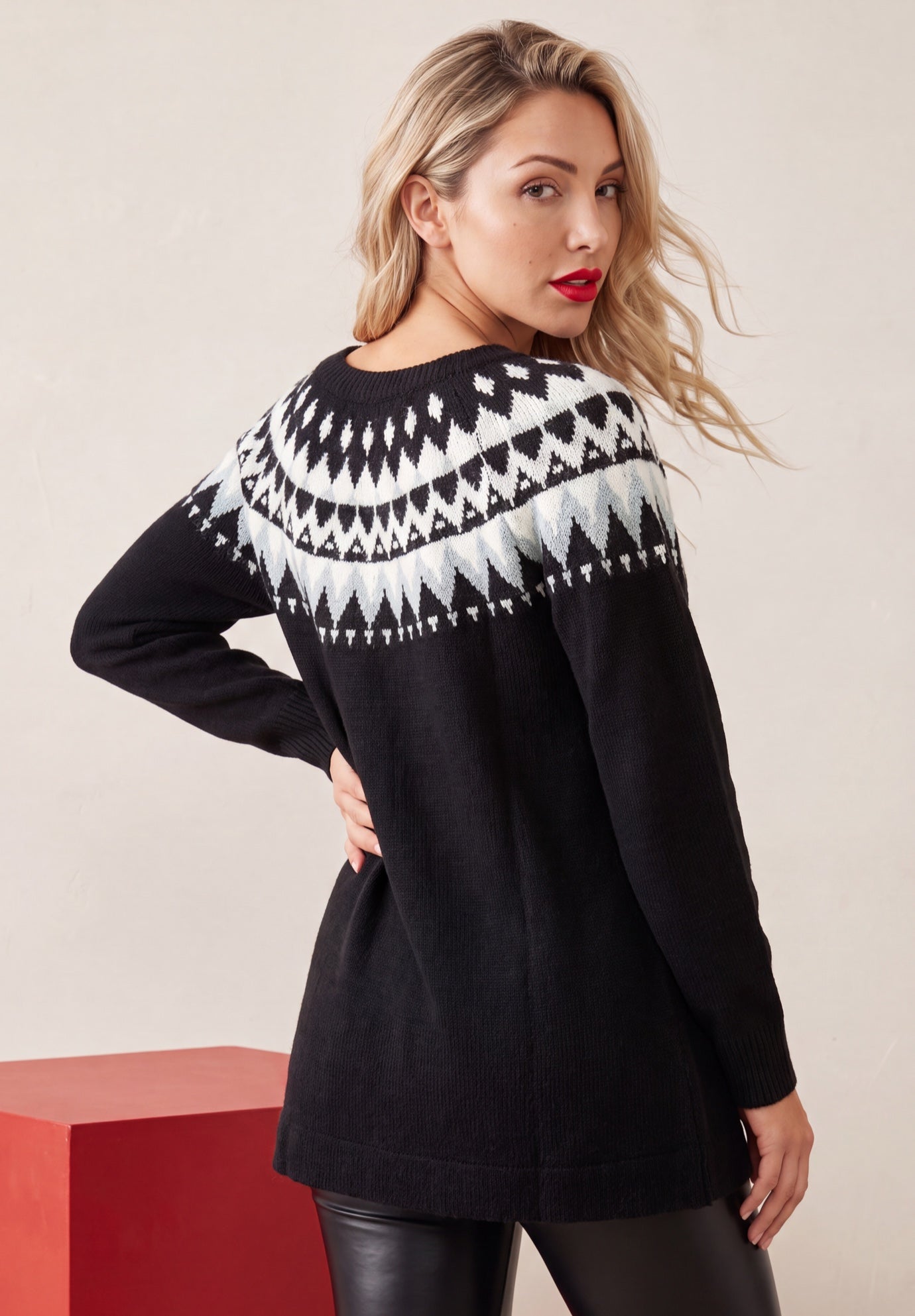 Fair Isle Pullover Sweater image number 1