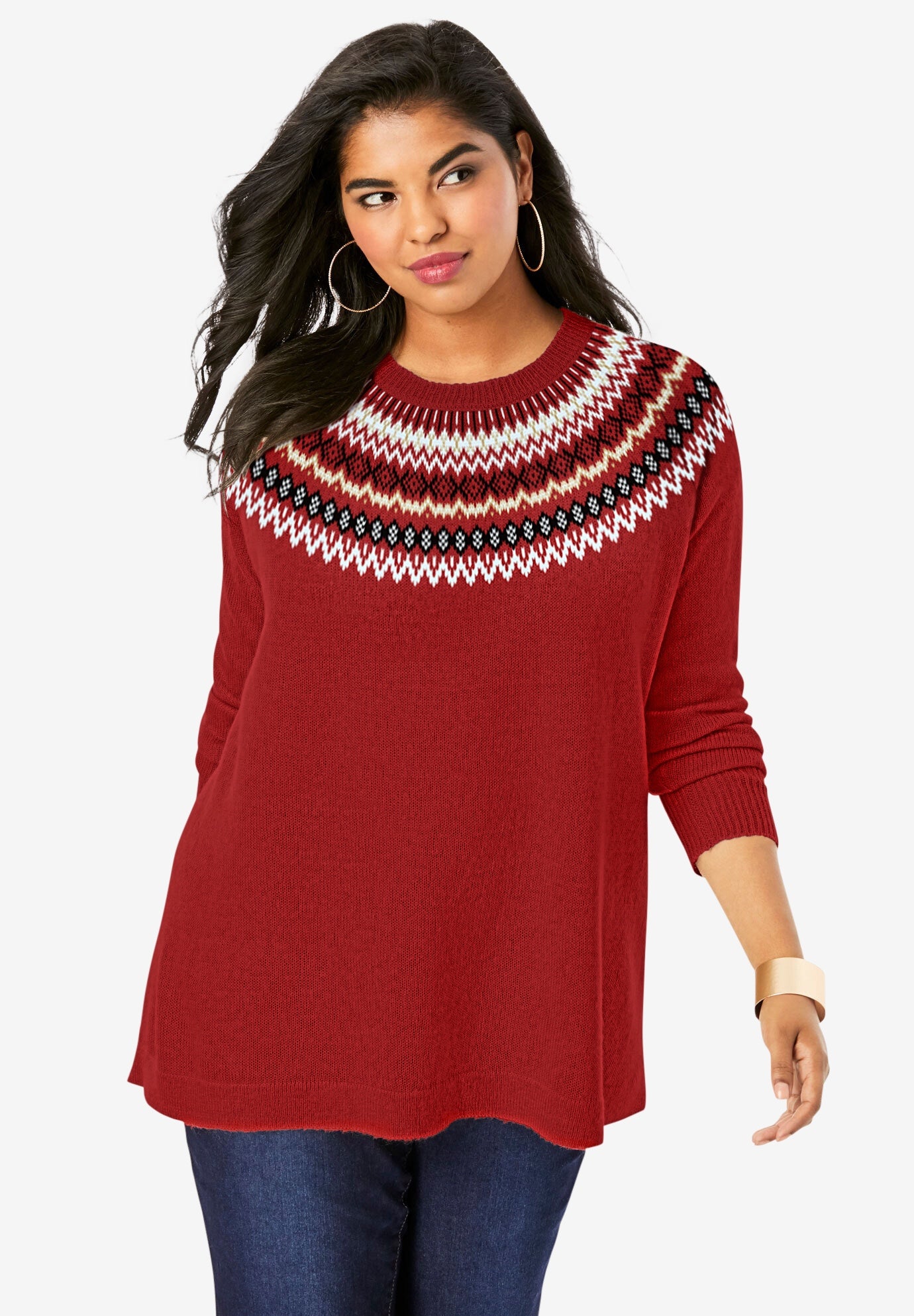 Fair Isle Pullover Sweater image number 0