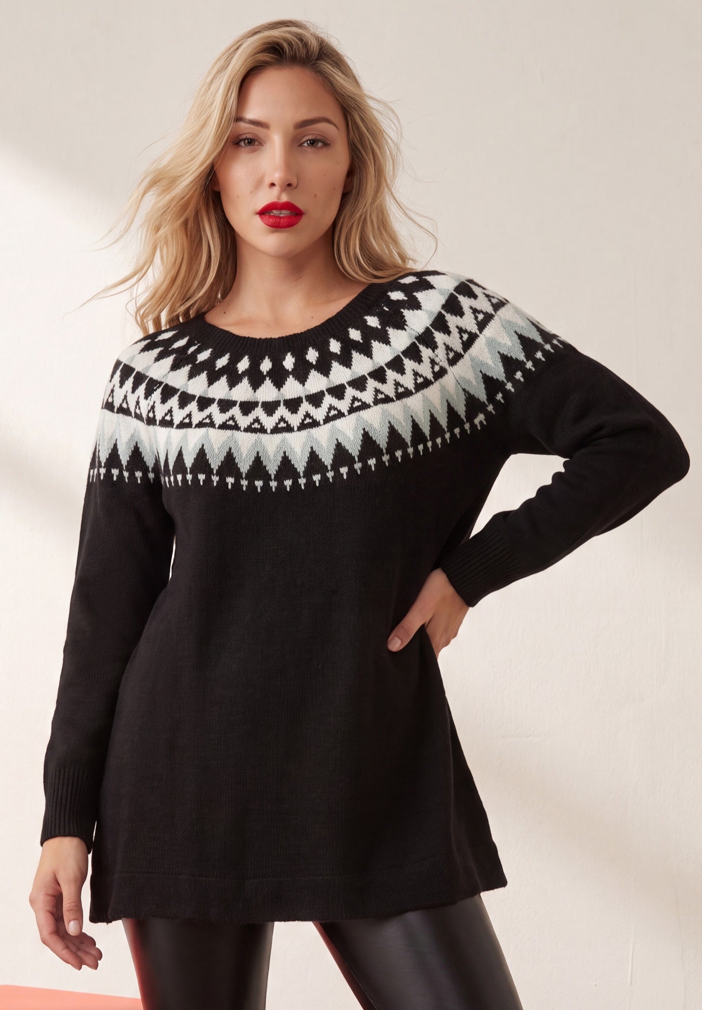 Fair Isle Pullover Sweater image number 0