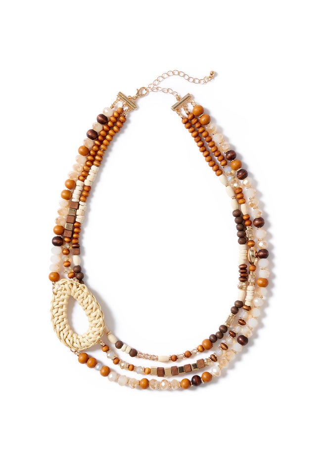 Wood Bead Necklace image number null
