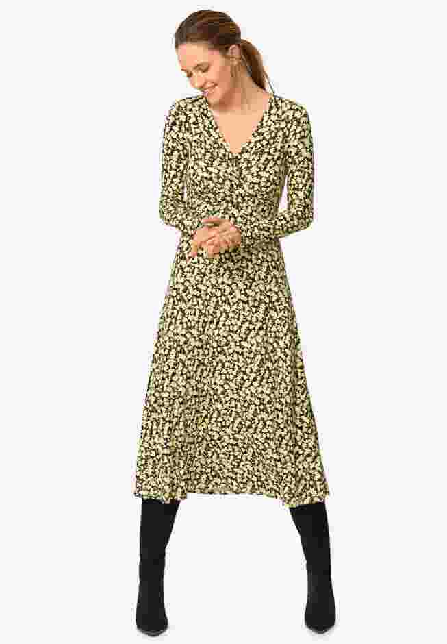 Draped Bodice Knit Midi Dress image number 0
