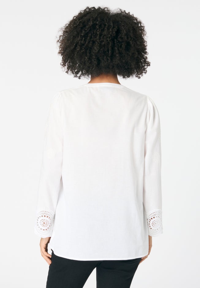 Lace-Trim Blouse image number 2