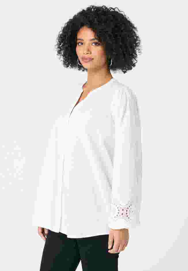 Lace-Trim Blouse image number 3