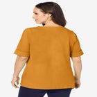 Stretch Cotton Cuff Tee image number null