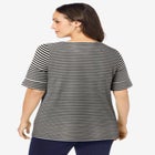 Stretch Cotton Cuff Tee image number null