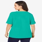 Stretch Cotton Cuff Tee image number null