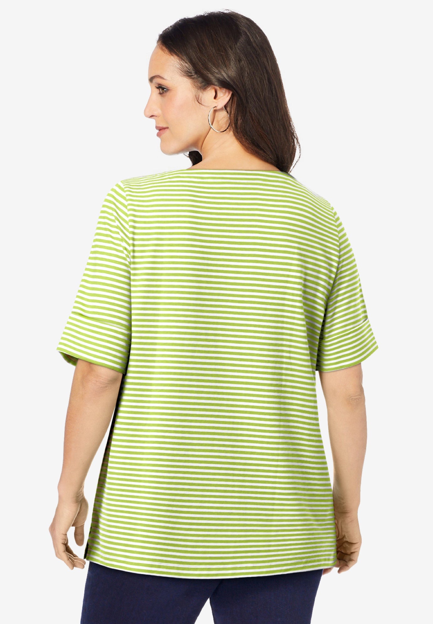 Stretch Cotton Cuff Tee image number 1
