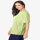 Stretch Cotton Cuff Tee image number null