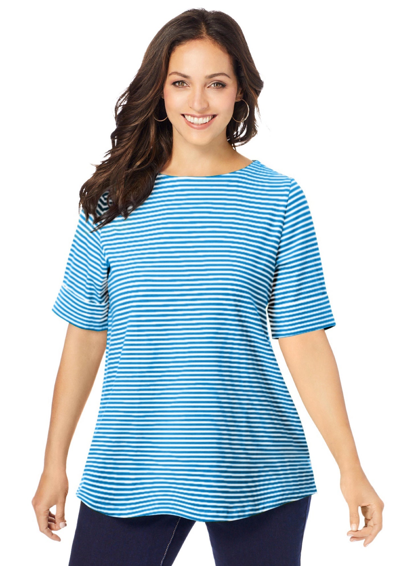 Stretch Cotton Cuff Tee image number 0