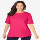 Stretch Cotton Cuff Tee image number null