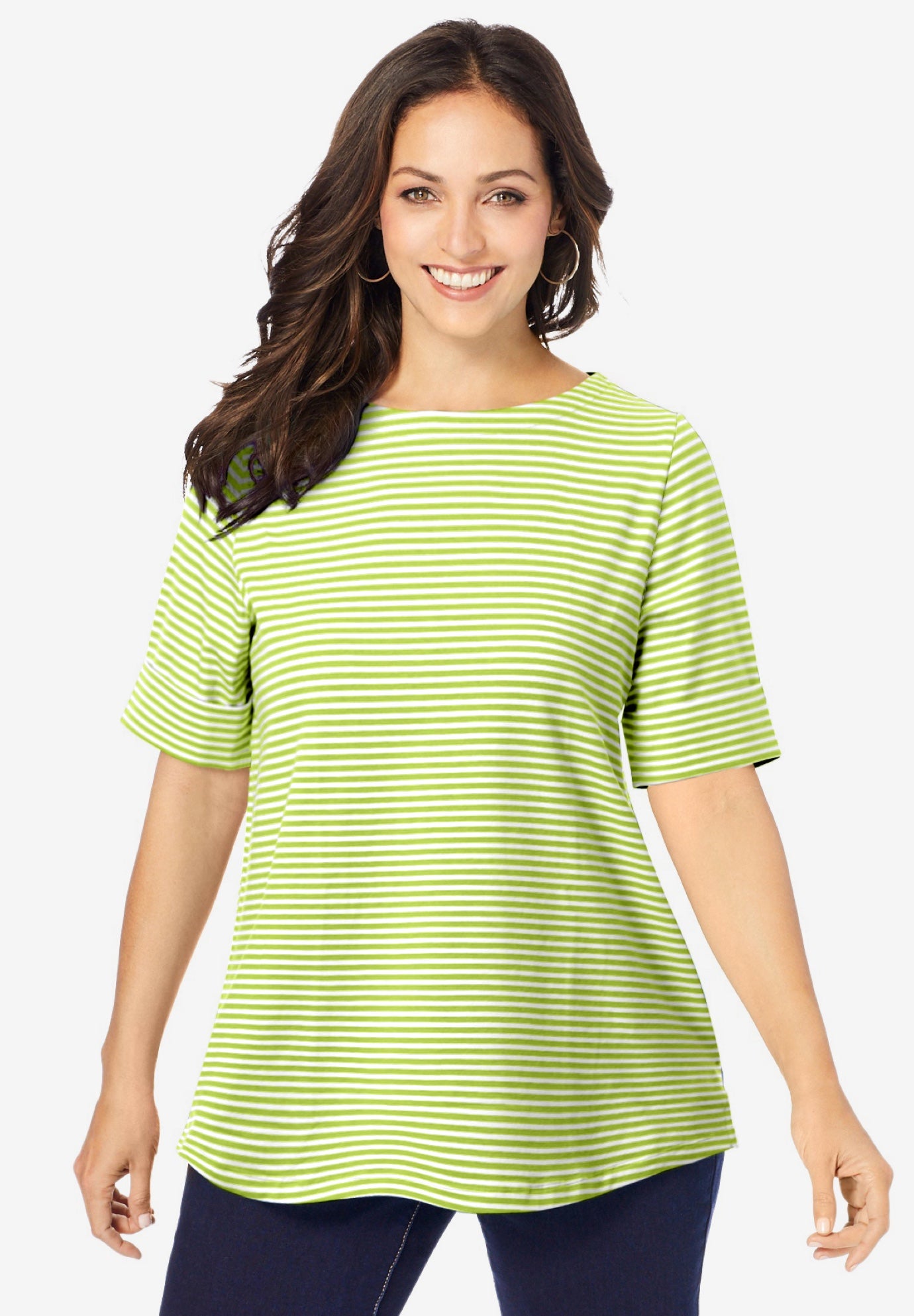 Stretch Cotton Cuff Tee image number 0