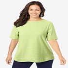 Stretch Cotton Cuff Tee image number null