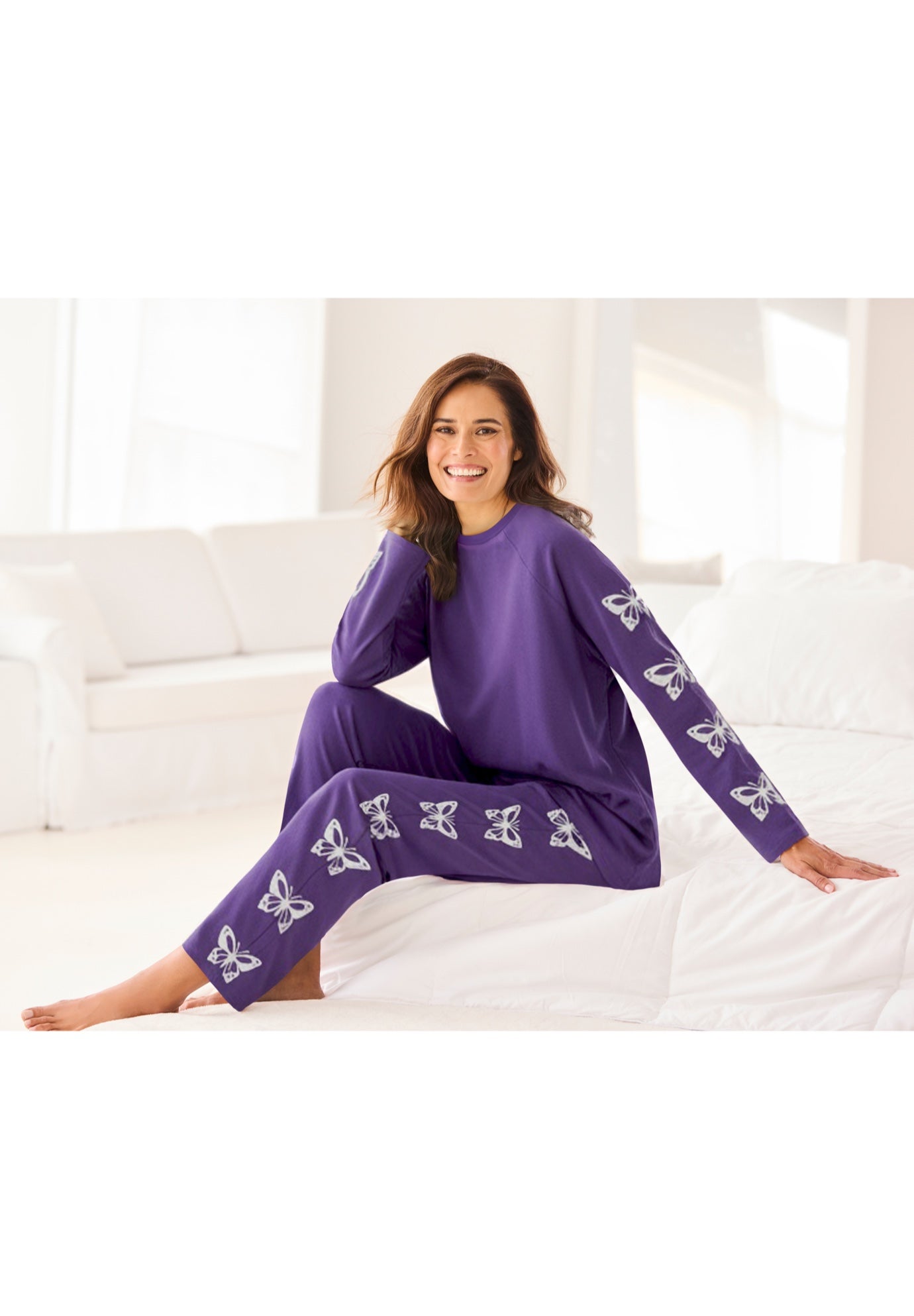 Dreams & Co&reg; Side Print Pajama Set image number 4