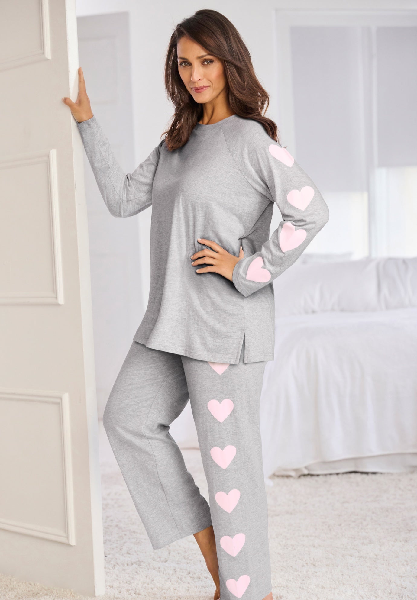 Dreams & Co® Side Print Pajama Set image number 5