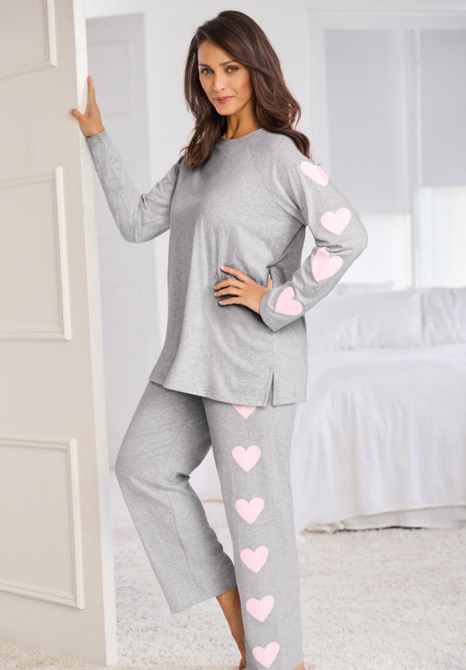 Dreams & Co® Side Print Pajama Set image number 5