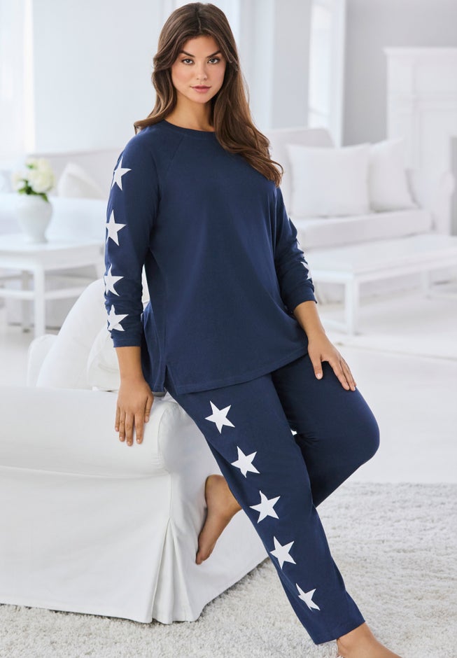 Dreams & Co® Side Print Pajama Set image number 6