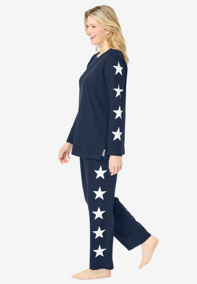 Dreams & Co® Side Print Pajama Set image number 2