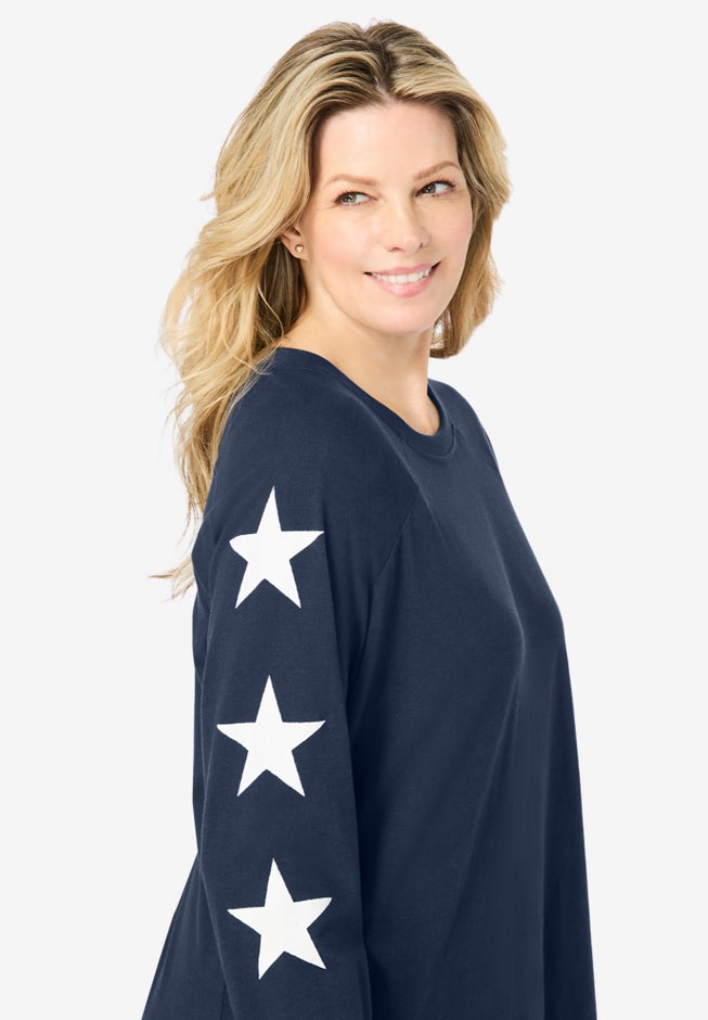 Dreams & Co® Side Print Pajama Set image number 3